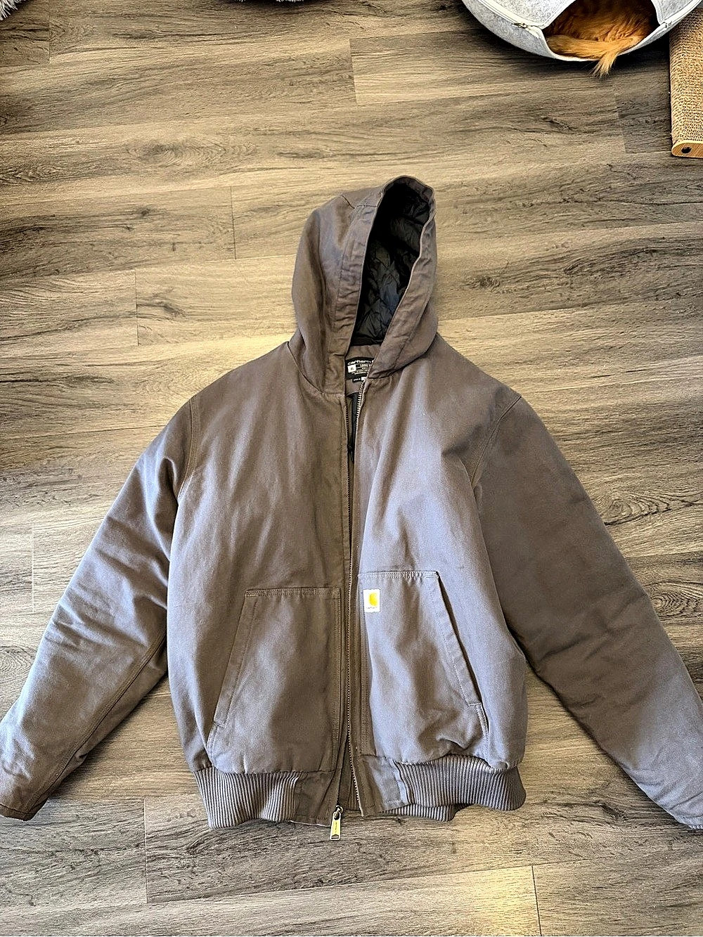 Carhartt Loose Fit Washed Duck Active Jac Men's Brown XL Loose Fit Jacket